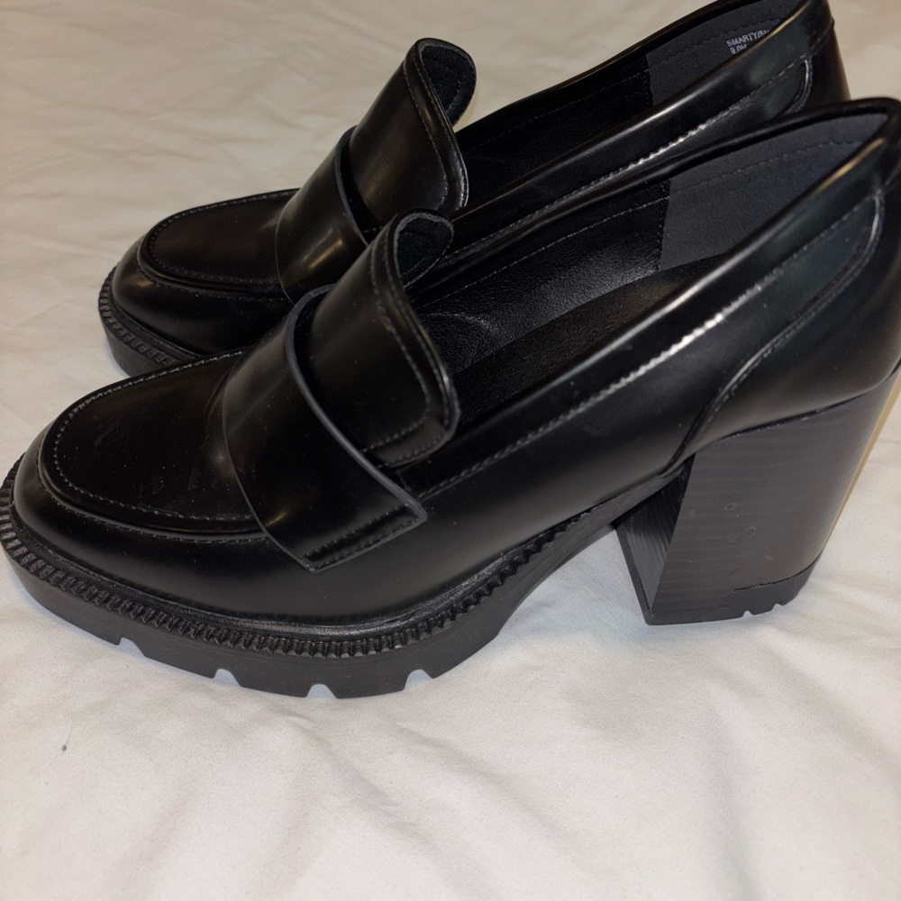 Madden Girl Black Gothic Academia Platform Loafers